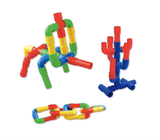 DIY Plastic Tube STEM Building Blocks – 100-Piece Educational Puzzle Construction Set