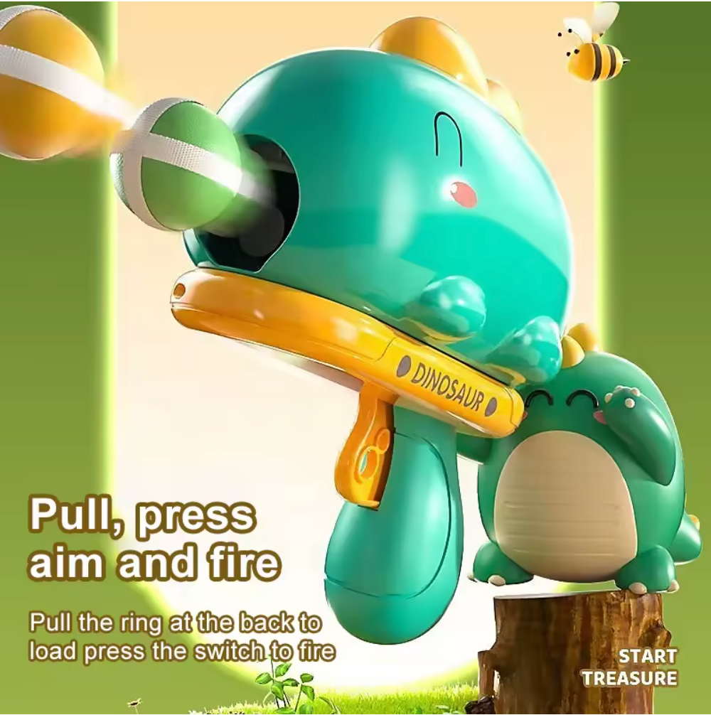 Enlarged Dinosaur Sticky Ball Shooter