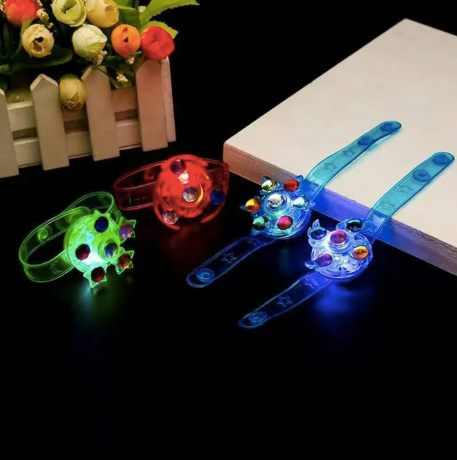 LED Light up Fidget Spinner Bracelets - Glow in The Dark - 2-Pack