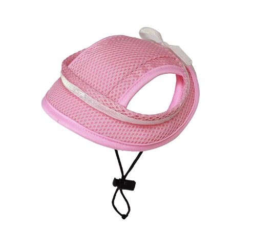 Adjustable Breathable Mesh Pet Baseball Cap with Ear Holes