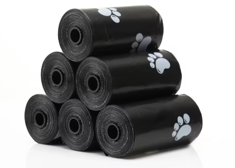 3-Pack Eco-Friendly Biodegradable Dog Waste Bags with Paw Print Design