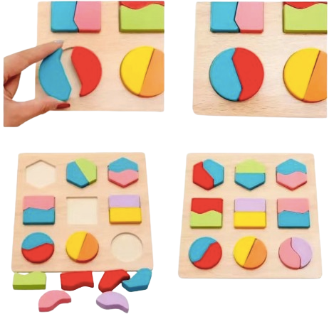 Wooden Shape Sorting Blocks – Early Learning Educational Toy