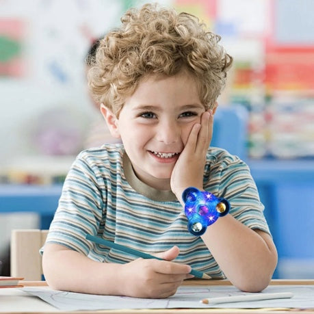 LED Light up Fidget Spinner Bracelets - Glow in The Dark - 2-Pack