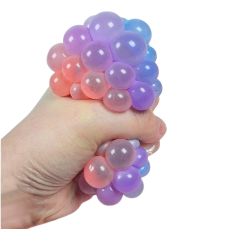 2-Pack (2 inch) Mesh Stress Balls – Sensory Squeeze Toys for Kids, Anxiety Relief & ADHD Support