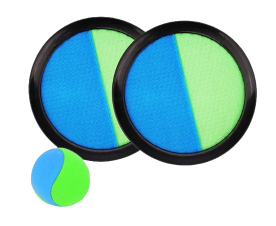 Velcro Catch Ball Paddle Game Set – 2 Paddles & 1 Ball, Adjustable Straps