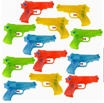 3-Pack Water Squirter Gun – 6" (Assorted Colors)