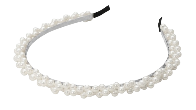 Pearl Beaded Headband Set (2 Pack) – White & Ivory Classic Hair Accessories