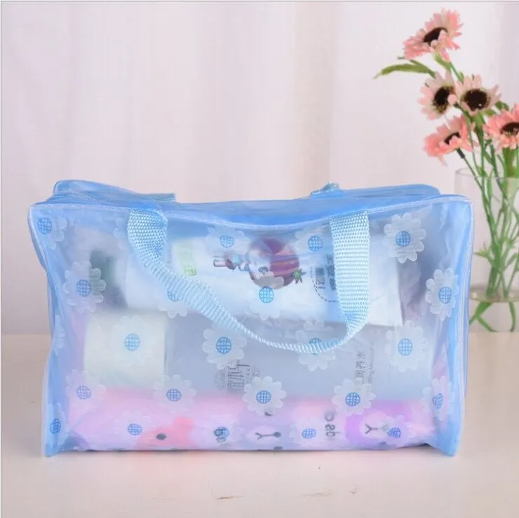 Women’s Floral Mesh PVC Travel Cosmetic & Storage Bag