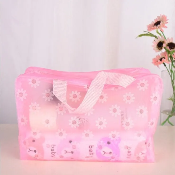 Women’s Floral Mesh PVC Travel Cosmetic & Storage Bag