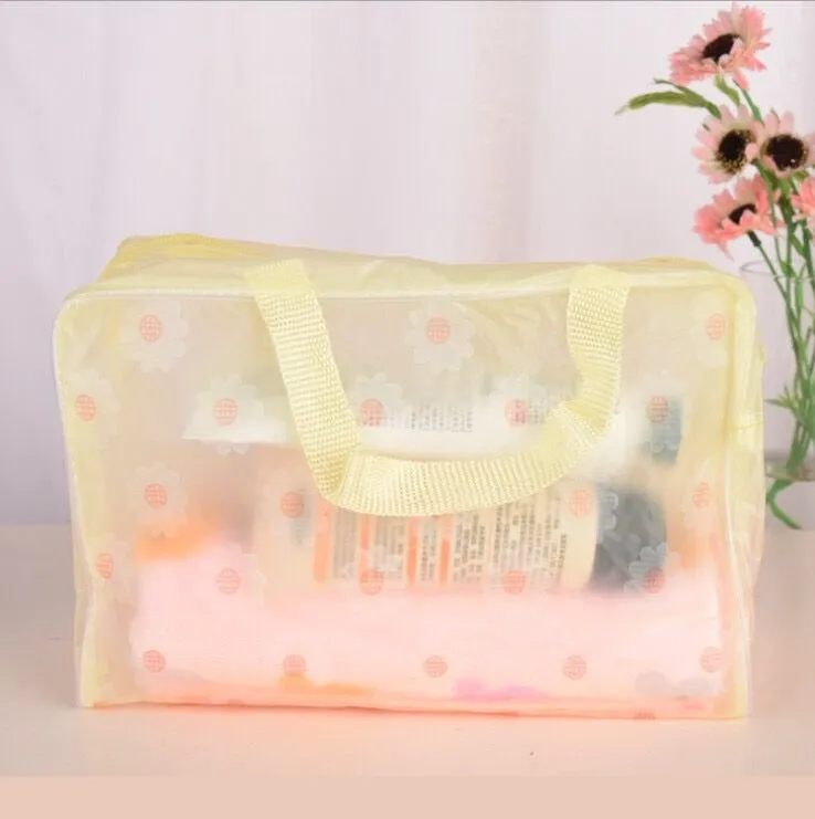 Women’s Floral Mesh PVC Travel Cosmetic & Storage Bag