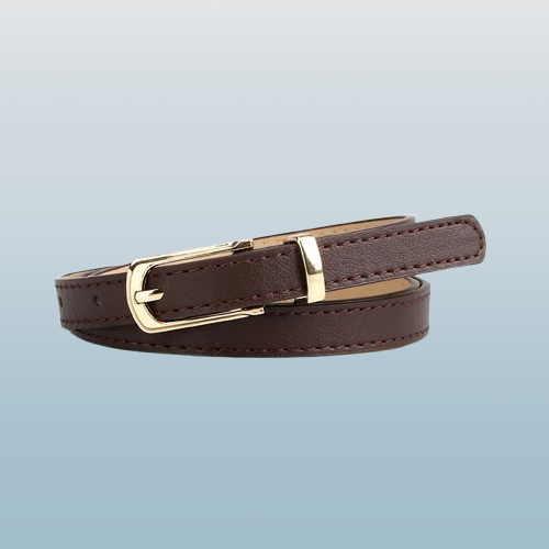 Women’s Fashion Multicolor Thin Belt with Alloy Pin Buckle – One Size Fits Most