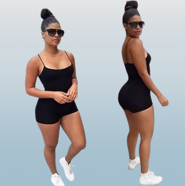 Women's Sexy Backless Spaghetti Strap Tight Romper