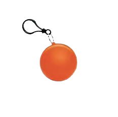 Portable Disposable Emergency Rain Poncho with Keychain Ball Case