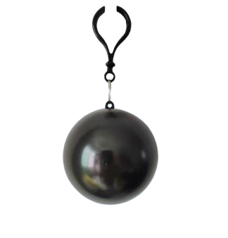 Portable Disposable Emergency Rain Poncho with Keychain Ball Case