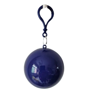 Portable Disposable Emergency Rain Poncho with Keychain Ball Case