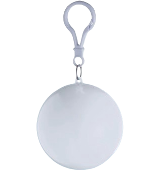 Portable Disposable Emergency Rain Poncho with Keychain Ball Case
