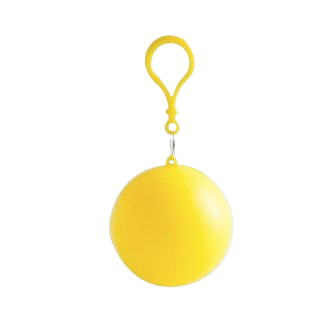Portable Disposable Emergency Rain Poncho with Keychain Ball Case