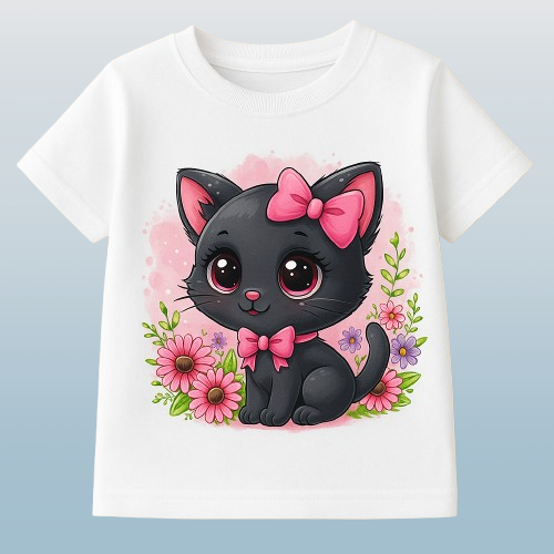 Girls' Graphic Print Short Sleeve T-Shirts