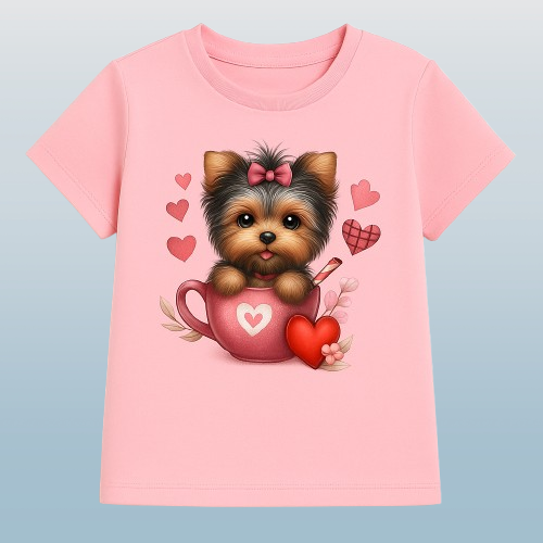 Girls' Graphic Print Short Sleeve T-Shirts