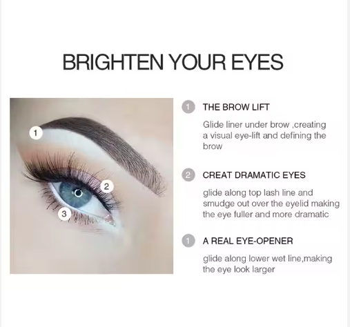 Menow Waterproof and Soft White Eyeliner Pencil
