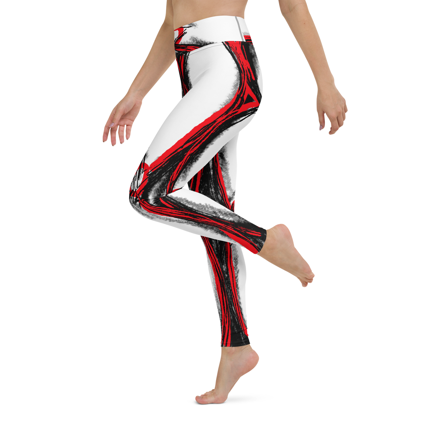 Women's Contour Shapewear Red High Waisted Leggings