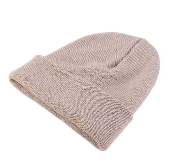 Knit Stretch Beanie Hat, Unisex Cotton Skull Cap, Multiple Colors