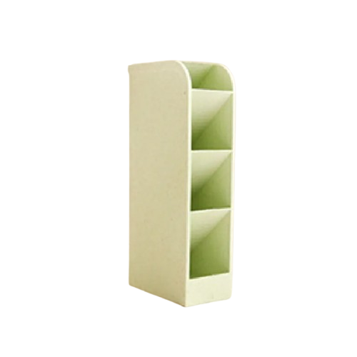 Four-Grid Desktop Pen Holder Organizer – Rectangular Office & School Storage Box