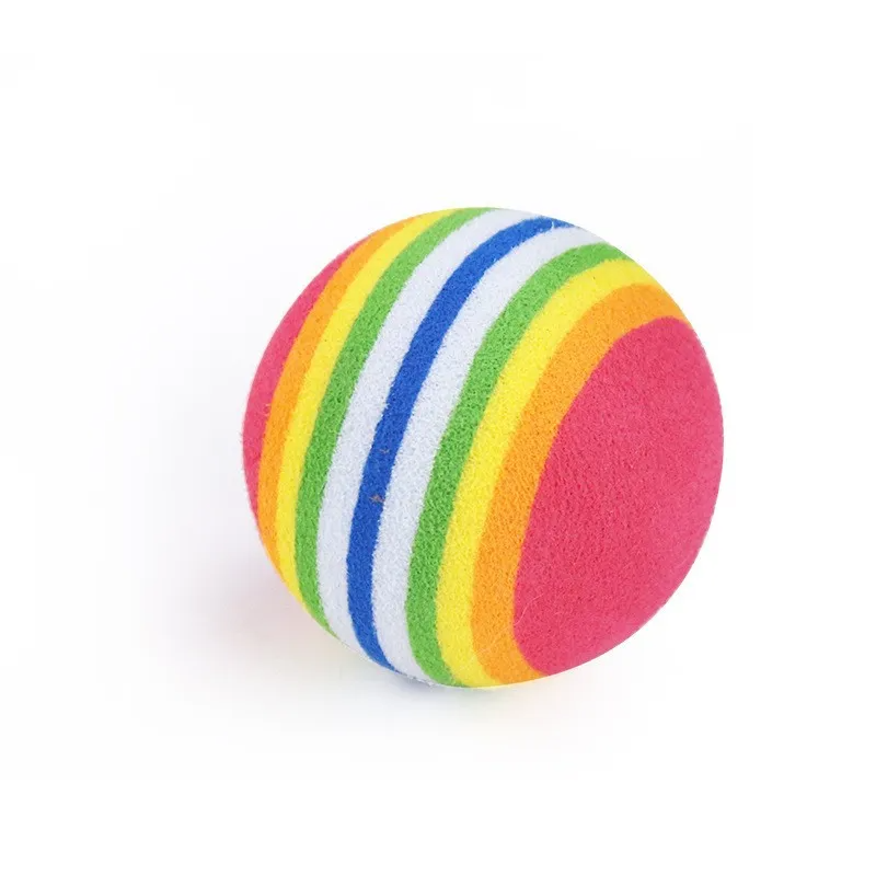 3-Pack Soft Rainbow Foam Ball for Cats