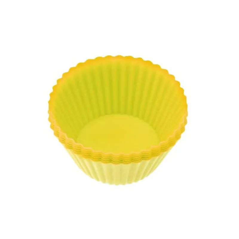 Colorful Silicone Muffin Cups – Reusable Round Cupcake Baking Molds (6-Pack)