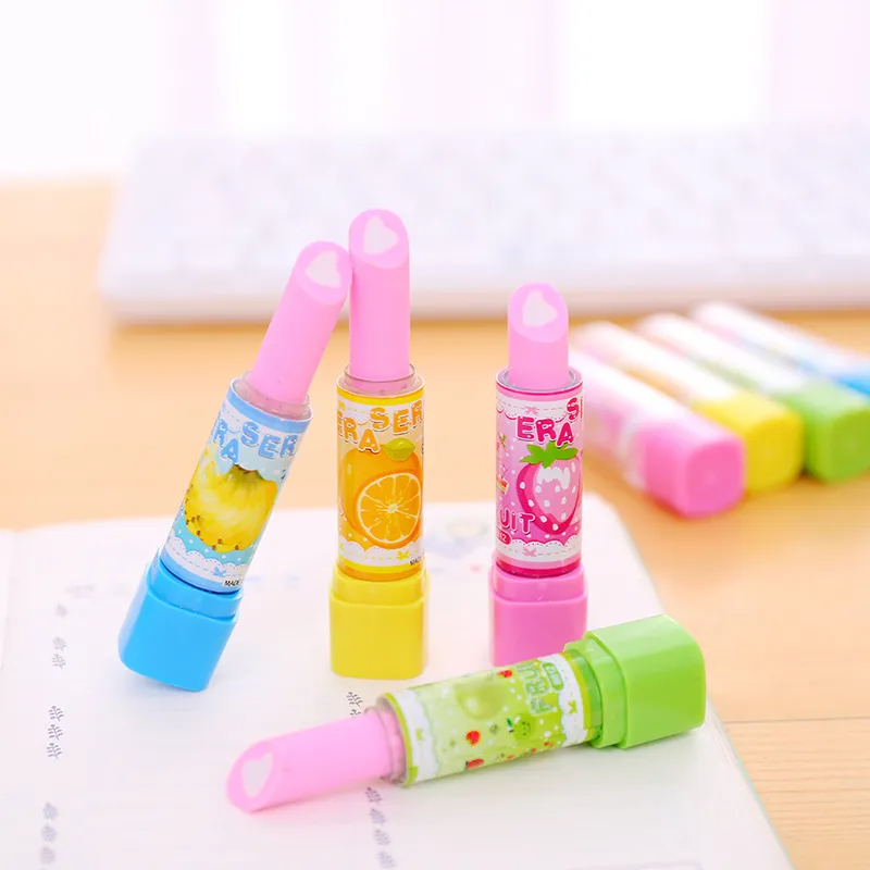 Safe Haven & CO 2-Pack Lipstick-Style Fruit Scented Erasers