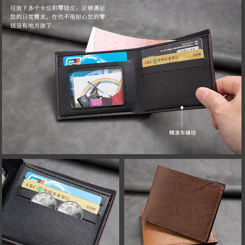 Men's Retro Men Multifunctional 2-Fold Wallet