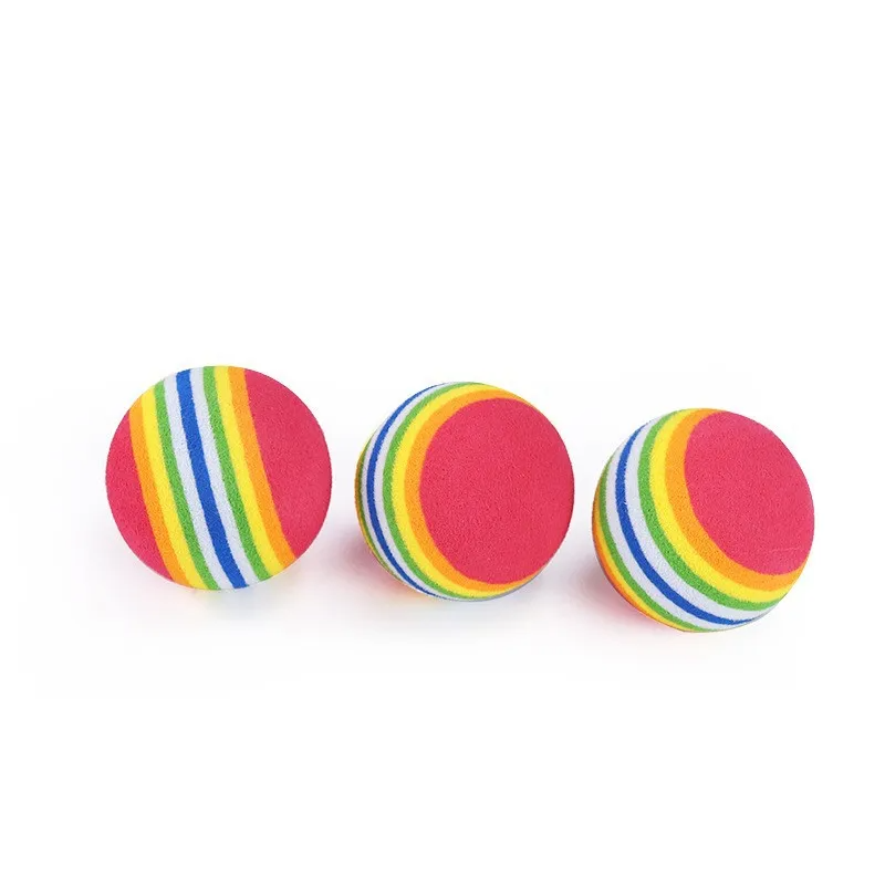 3-Pack Soft Rainbow Foam Ball for Cats