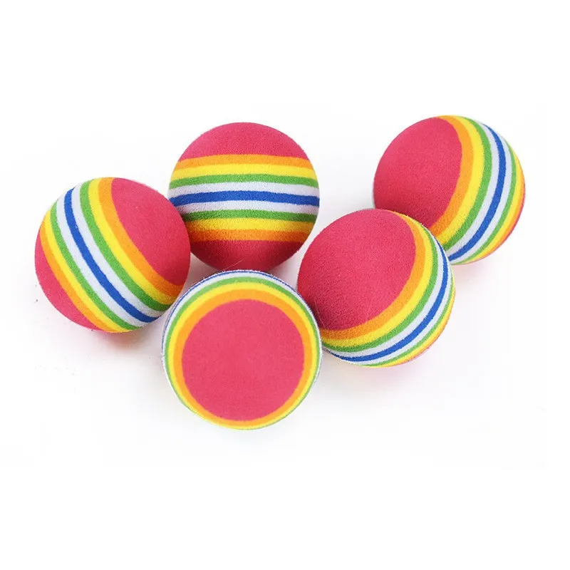 3-Pack Soft Rainbow Foam Ball for Cats