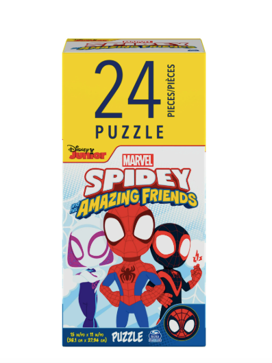 Kids 24-Piece Puzzle – Princess, Spidey, Trolls & Firebuds