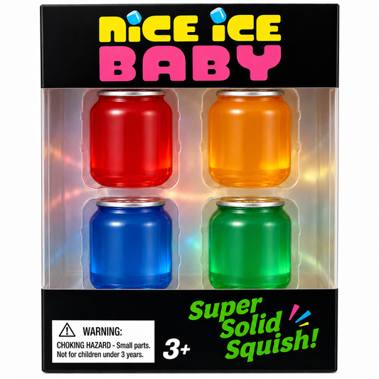 Nice Ice Baby 4-Pack Super Solid Squish Sensory Fidget Toys