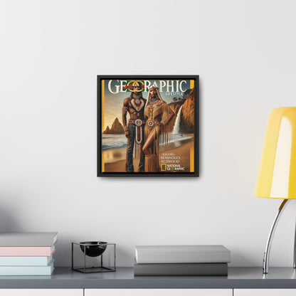 Amaru Khan Aborigine Gallery Canvas Wraps, Square Frame