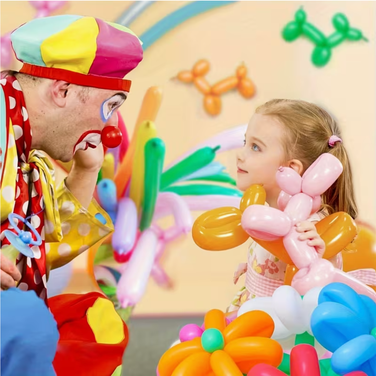 10 Piece Long Twisting Balloons Kit with Pump Party Balloon Set