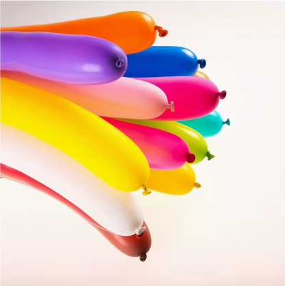 10 Piece Long Twisting Balloons Kit with Pump Party Balloon Set