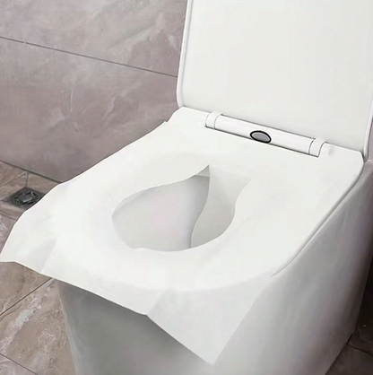 Disposable Toilet Seat Covers – 10 Pack, Water-Soluble Hygienic Travel Toilet Liners