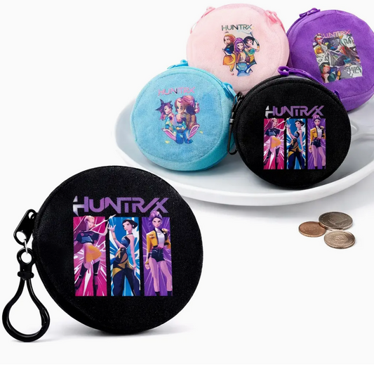 Kpop Girls Round Coin Purse Keychain Zipper Wallet