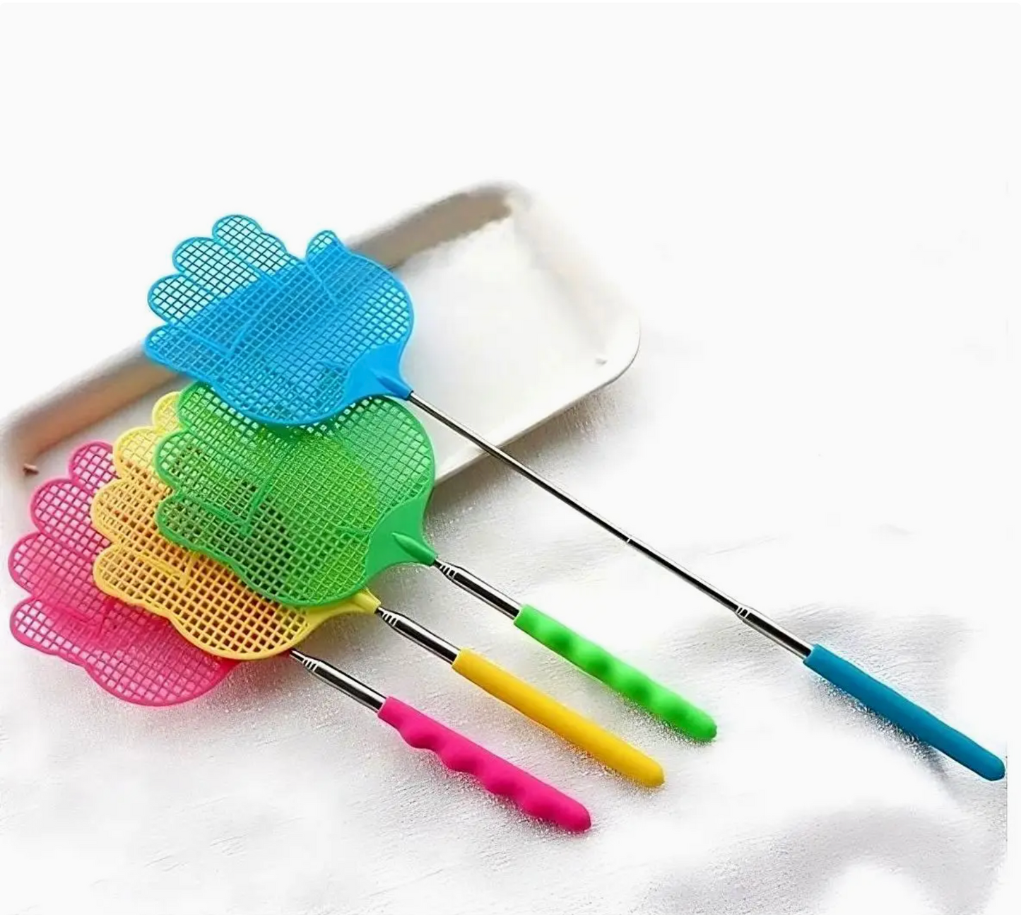 Palm Fly Mosquito Swatter Extensible – Hand Shape Pest Swatter - 4 Pack