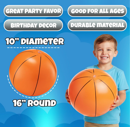 16" Inflatable Basketball Toy, 2-Pack