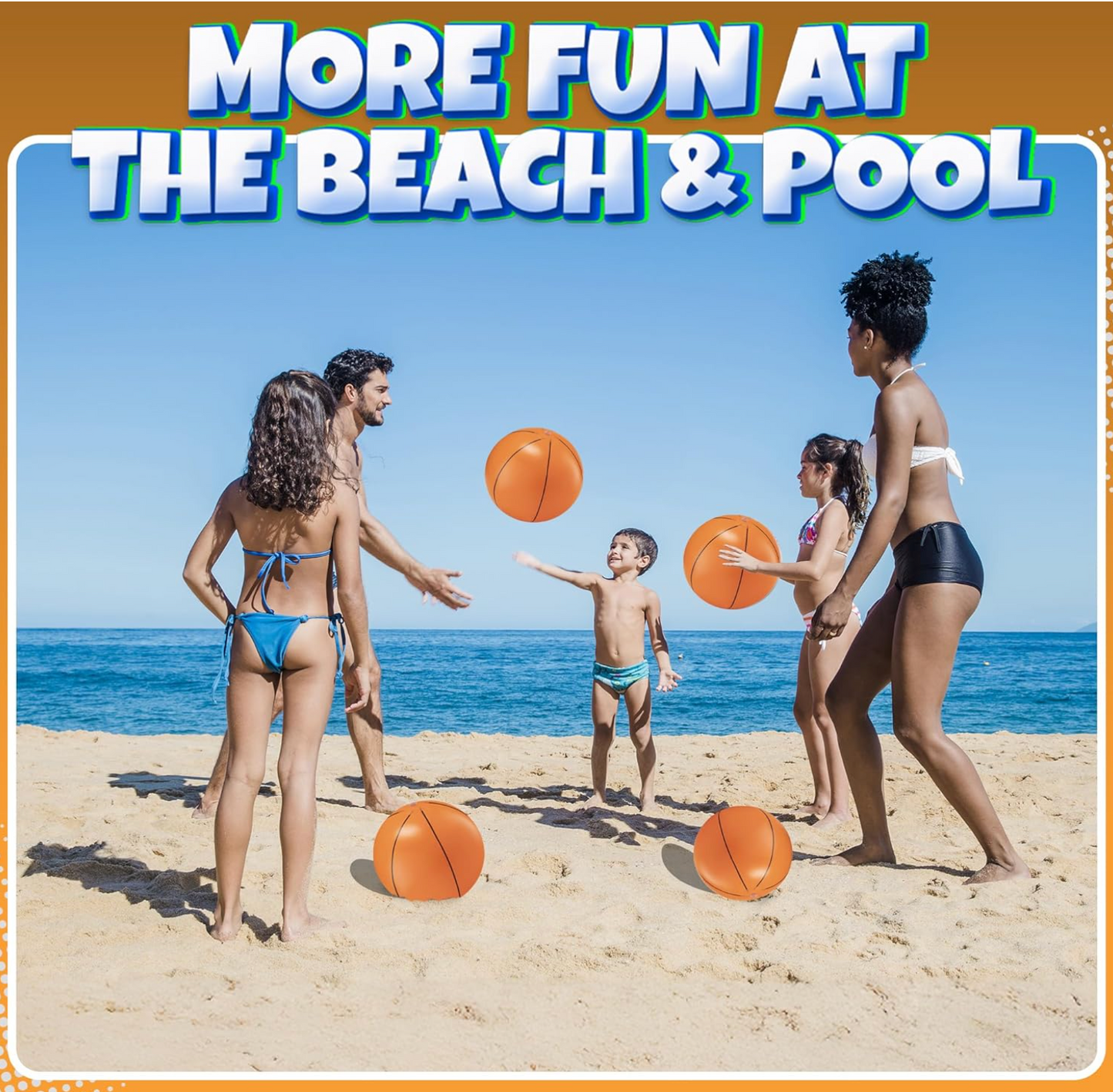 16" Inflatable Basketball Toy, 2-Pack