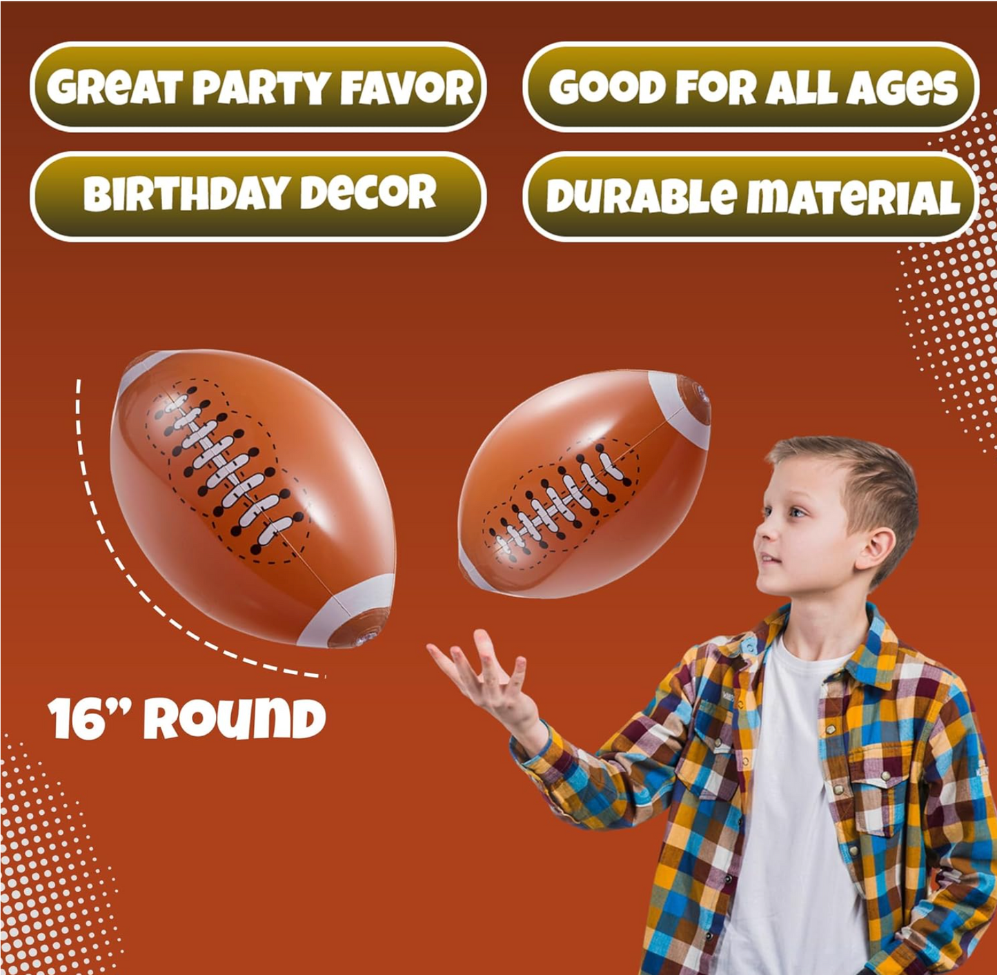 16" Inflatable Football Toy