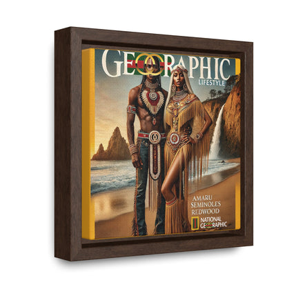 Amaru Khan Aborigine Gallery Canvas Wraps, Square Frame