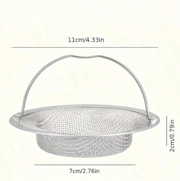 Premium Stainless Steel Sink Strainer – Rust-Resistant Kitchen & Bathroom Drain Catcher