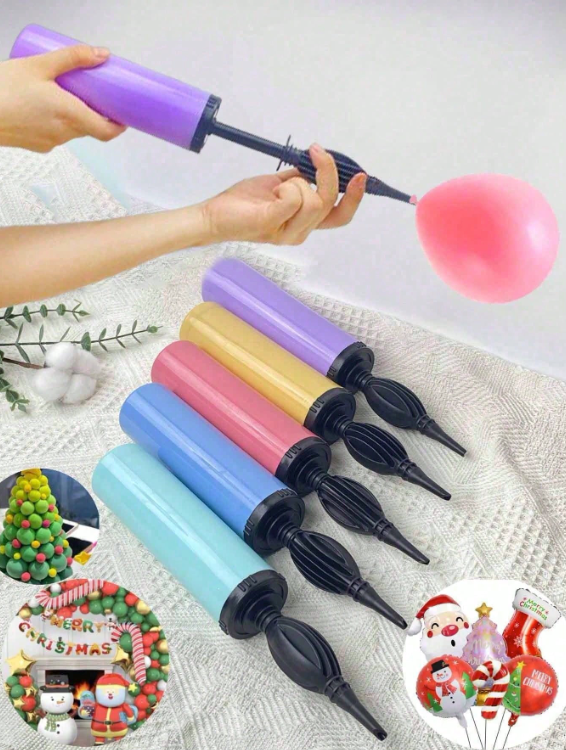 Handheld Two-Way Manual Balloon Pump Inflator – Portable Party Balloon Air Pump