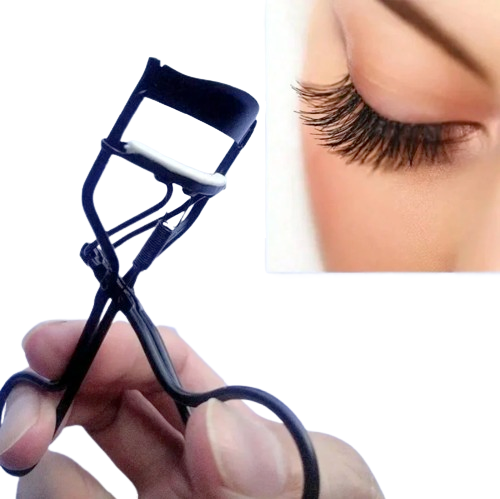 Stainless Steel Eyelash Curler – Makeup Tool with Soft Silicone Pad