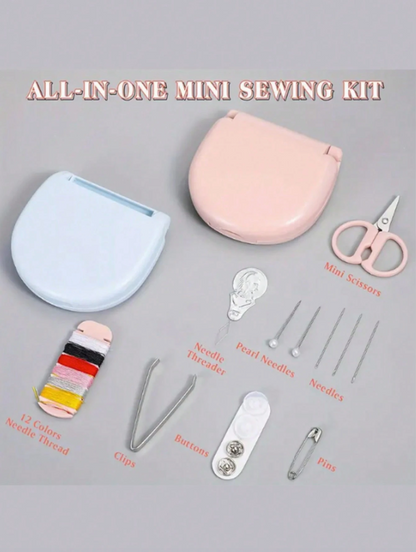 Mini Travel Sewing Kit – Portable Emergency Repair Set with Needles, Threads & Accessories