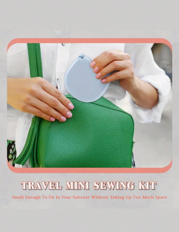 Mini Travel Sewing Kit – Portable Emergency Repair Set with Needles, Threads & Accessories